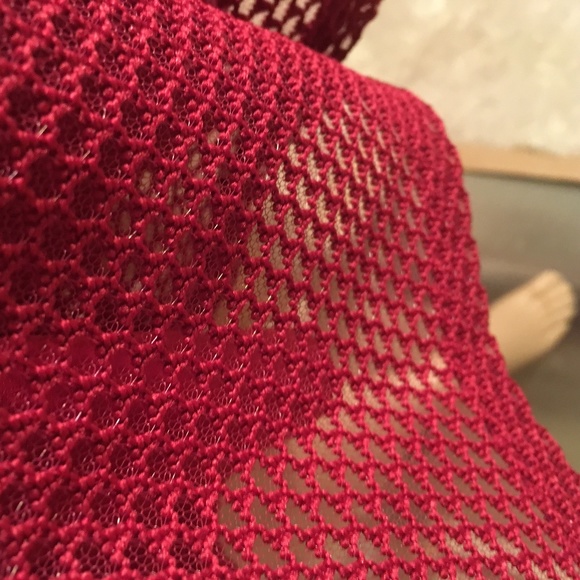 HP❤️ Just Fab Red Mesh sleeveless Dress w/slip size XXL - Picture 5 of 7